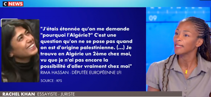 Rachel Khan dénonce la menace d’une « stratégie du IIIe Reich » de Rima Hassan